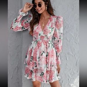 Layered floral dress NWOT